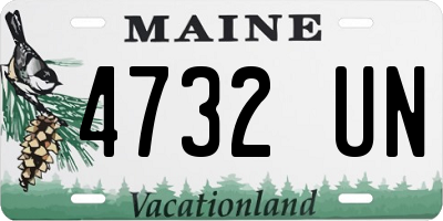 ME license plate 4732UN