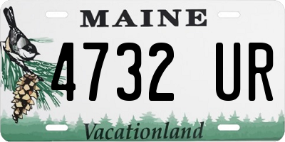 ME license plate 4732UR