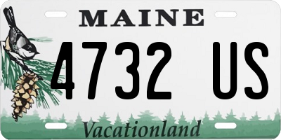 ME license plate 4732US