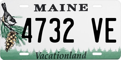 ME license plate 4732VE