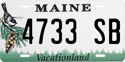 ME license plate 4733SB