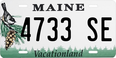 ME license plate 4733SE