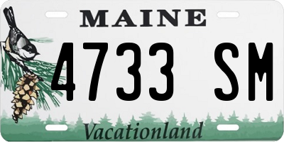 ME license plate 4733SM