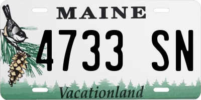ME license plate 4733SN