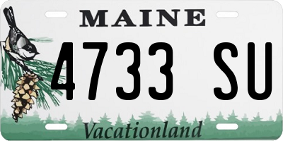 ME license plate 4733SU