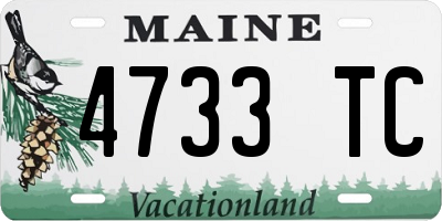 ME license plate 4733TC