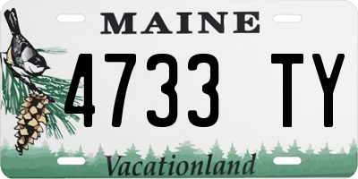 ME license plate 4733TY