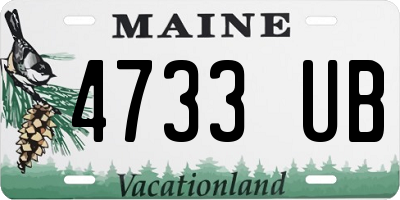 ME license plate 4733UB