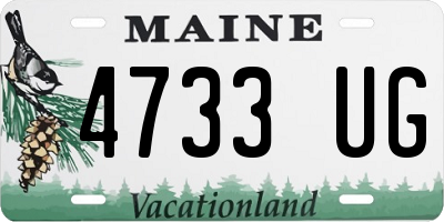 ME license plate 4733UG