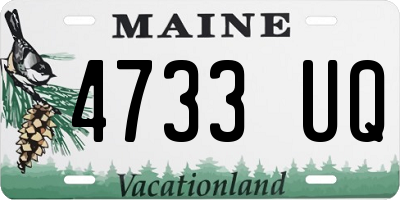 ME license plate 4733UQ