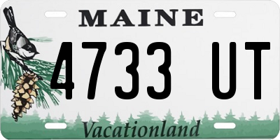 ME license plate 4733UT