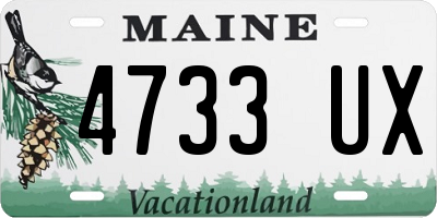 ME license plate 4733UX