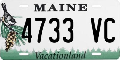 ME license plate 4733VC