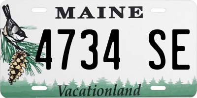 ME license plate 4734SE