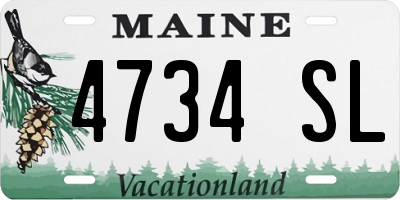 ME license plate 4734SL