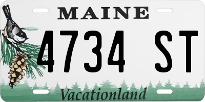 ME license plate 4734ST