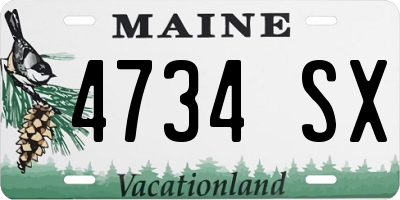 ME license plate 4734SX