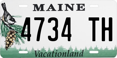 ME license plate 4734TH