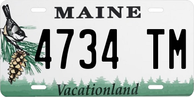 ME license plate 4734TM