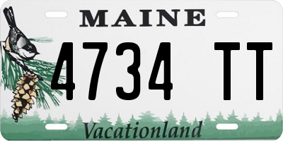 ME license plate 4734TT