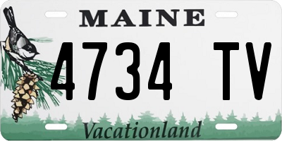 ME license plate 4734TV