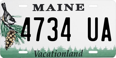 ME license plate 4734UA