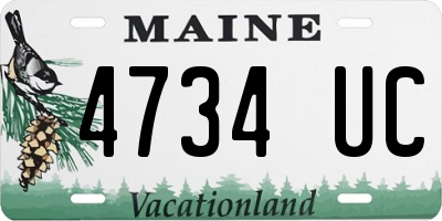 ME license plate 4734UC
