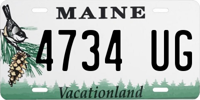 ME license plate 4734UG
