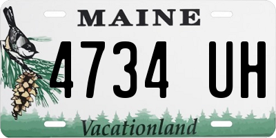 ME license plate 4734UH