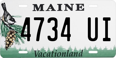 ME license plate 4734UI