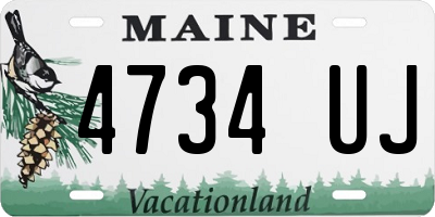 ME license plate 4734UJ