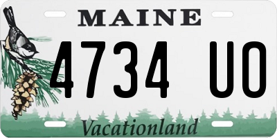ME license plate 4734UO
