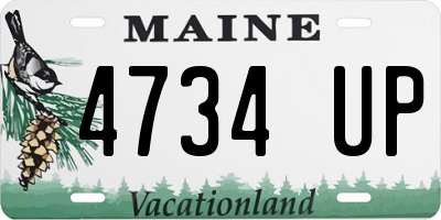 ME license plate 4734UP