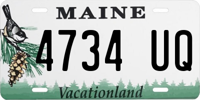 ME license plate 4734UQ