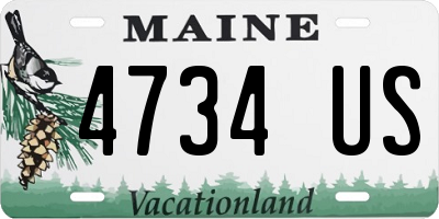 ME license plate 4734US