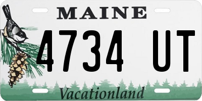 ME license plate 4734UT