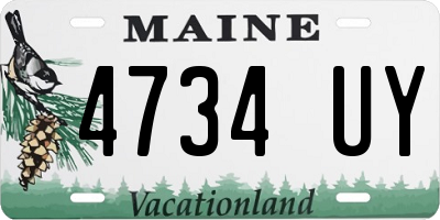 ME license plate 4734UY