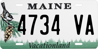 ME license plate 4734VA