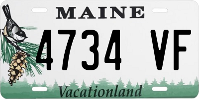 ME license plate 4734VF