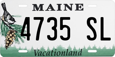 ME license plate 4735SL
