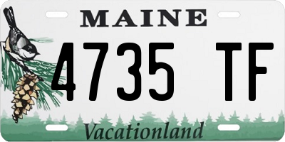 ME license plate 4735TF