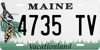 ME license plate 4735TV