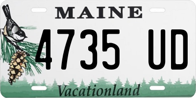 ME license plate 4735UD