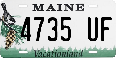 ME license plate 4735UF