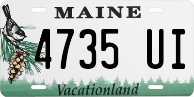 ME license plate 4735UI