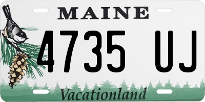 ME license plate 4735UJ