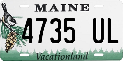 ME license plate 4735UL