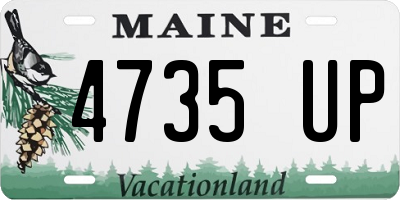 ME license plate 4735UP