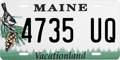 ME license plate 4735UQ