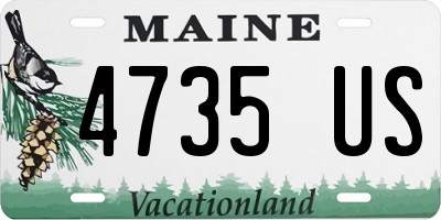 ME license plate 4735US